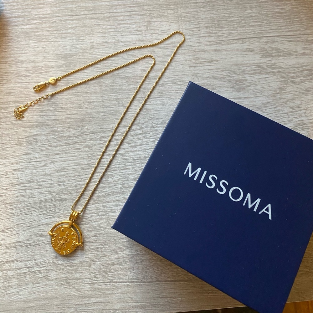 lucy williams gold roman arc coin necklace